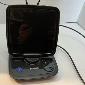 Philips SDV6122T/27 Indoor Amplified Antenna HDTV UHF VHF FM Black Adjustable